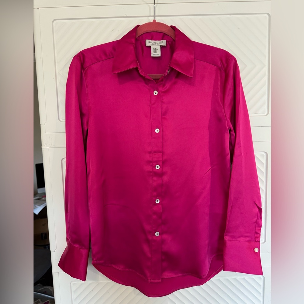 Rachel Zoe magenta blouse.